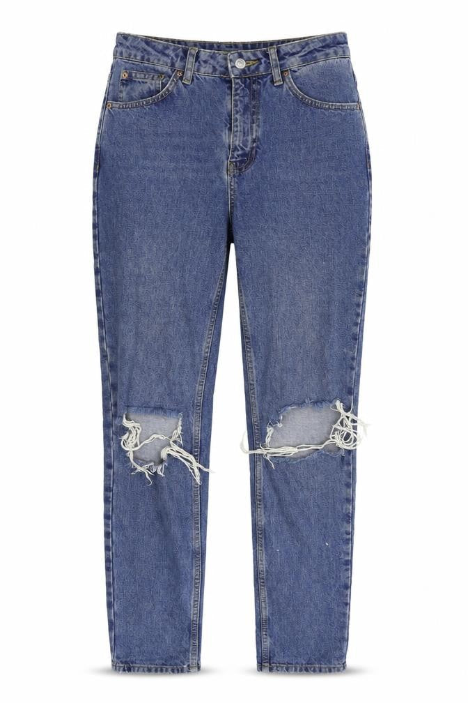 Topshop Womens Blue   Straight Jeans Size M L32 in