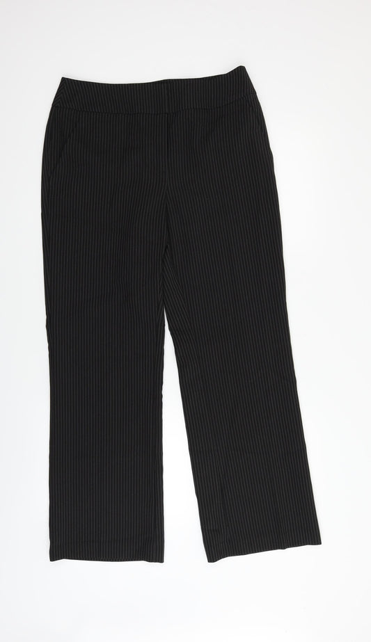 Papaya Womens Black   Trousers  Size 10 L28 in