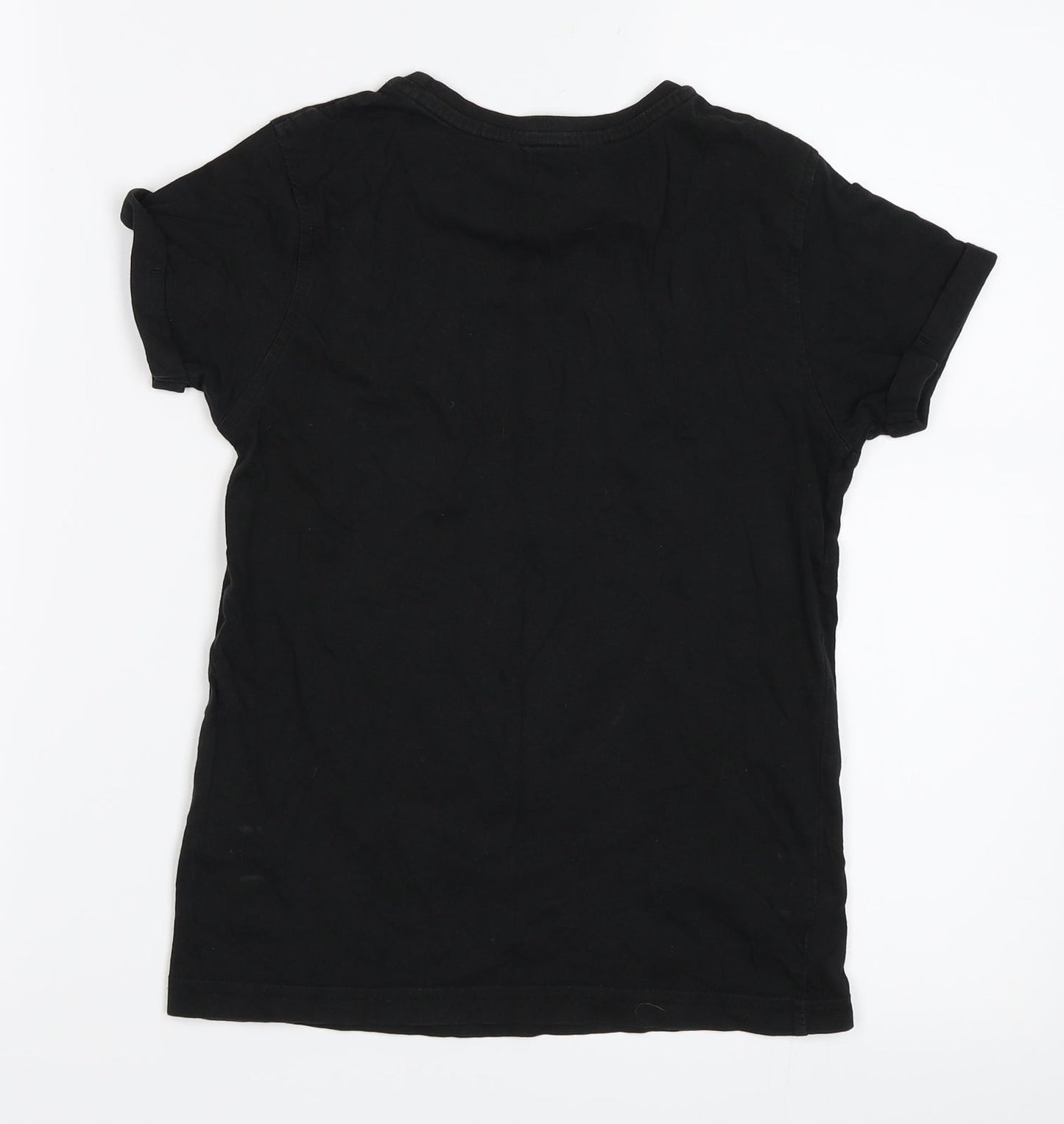 George Boys Black   Basic T-Shirt Size 8-9 Years