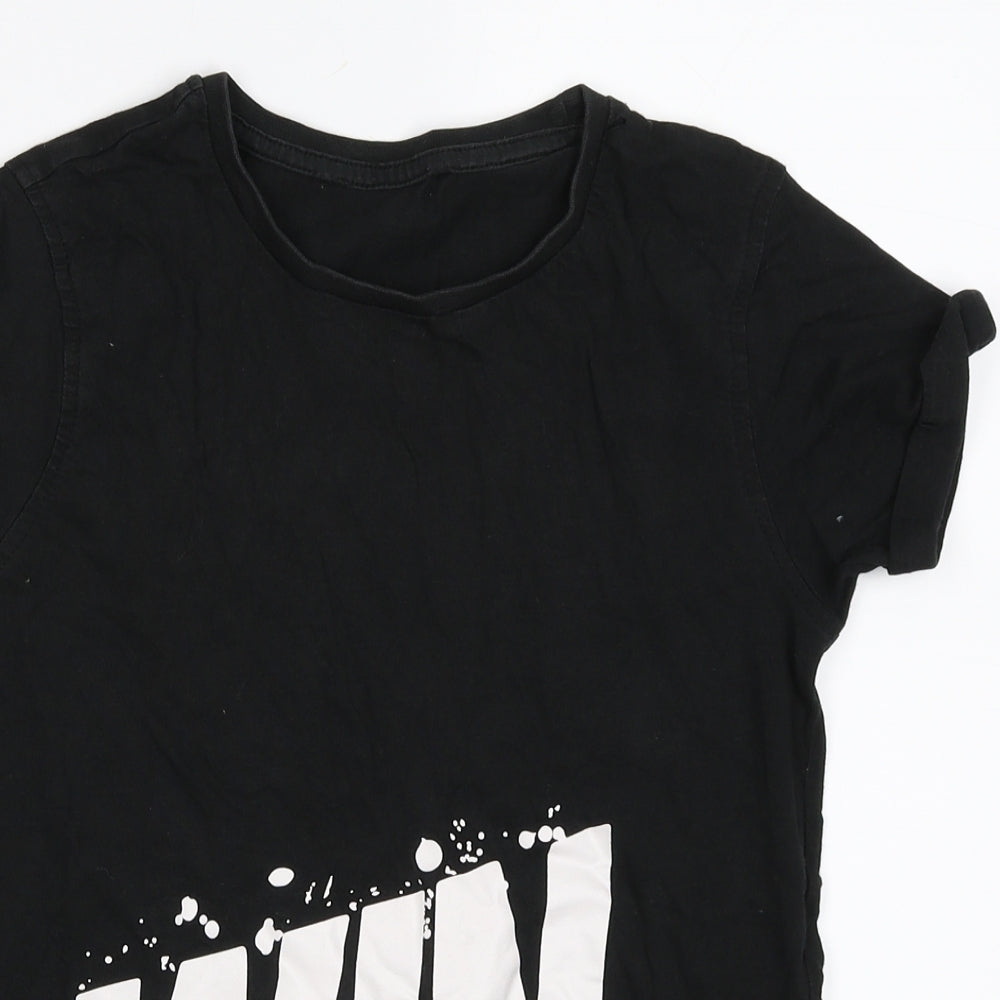 George Boys Black   Basic T-Shirt Size 8-9 Years