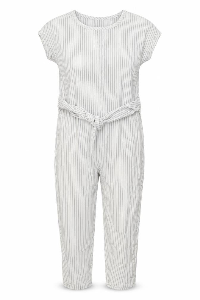 Next Girls White Striped  Jumpsuit One-Piece Size 4XL