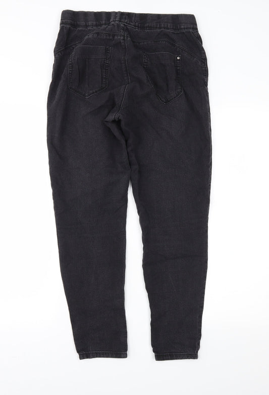 Denim & Co. Womens Black  Denim Jegging Jeans Size 12 L26 in