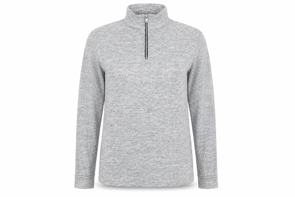 Front view of Boohoo women’s grey jumper, size M
