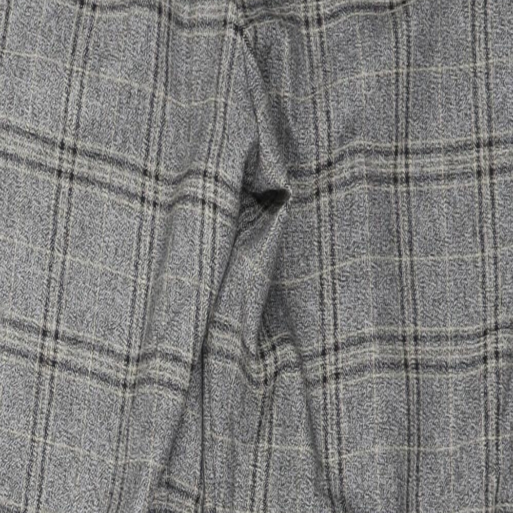 NEXT  Womens Grey Check  Trousers  Size 10 L24 in