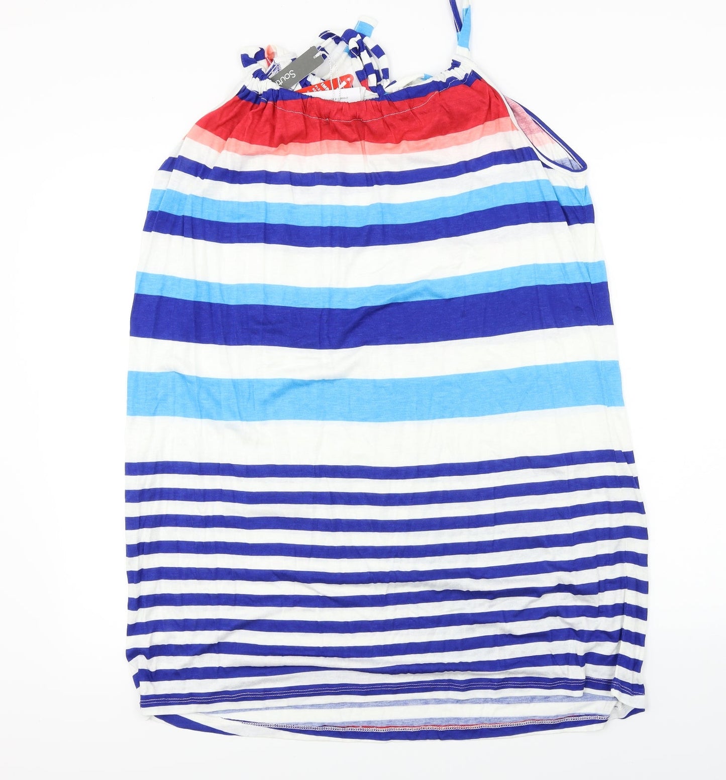 South Womens Blue Striped  Basic T-Shirt Size 18