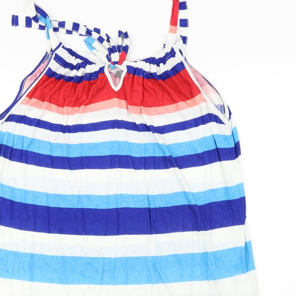 South Womens Blue Striped  Basic T-Shirt Size 18