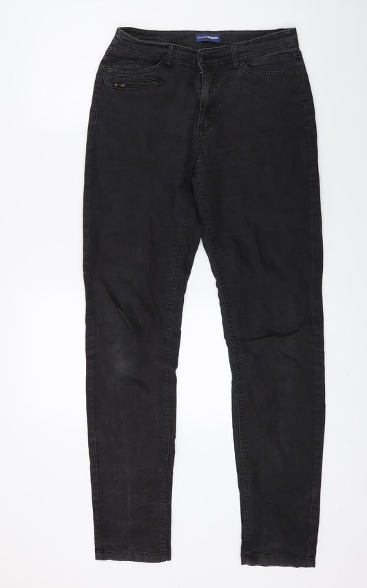 Charles Vogele Womens Black  Denim Skinny Jeans Size 8 L29 in