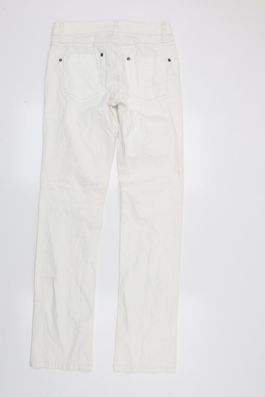 Esprit Womens White  Denim Straight Jeans Size 28 L30 in
