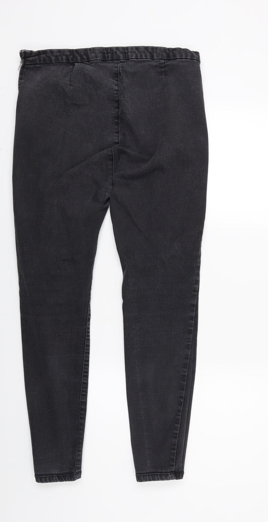 Miss Selfridge Mens Black  Denim Jegging Jeans Size 16 L24 in