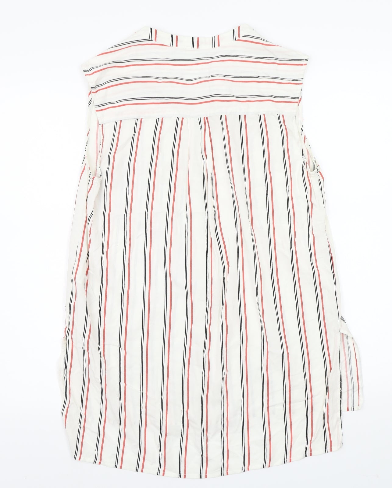 Newlook Womens White Striped  Basic T-Shirt Size 10