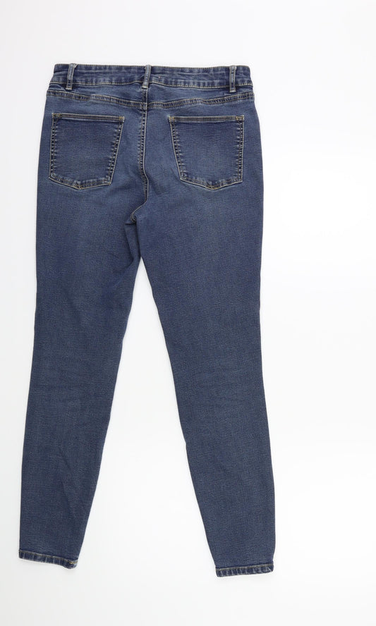 TU Womens Blue  Denim Skinny Jeans Size 12 L20 in