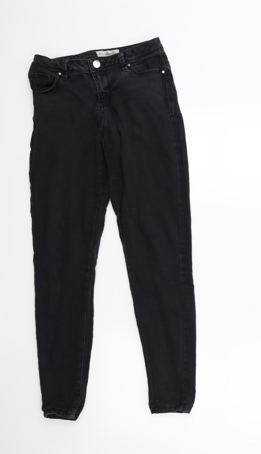 Denim & Co. Womens Black  Denim Skinny Jeans Size 8 L27 in