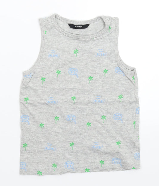 George Boys Grey   Basic Tank Size 3-4 Years