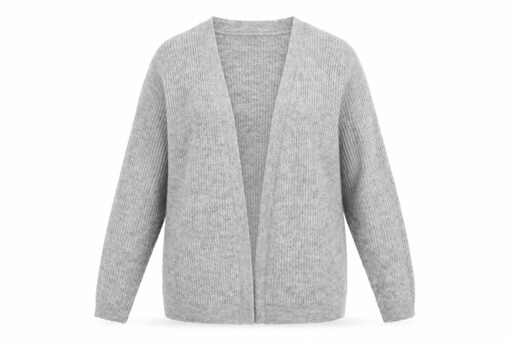 Love Knitwear Womens Grey  Knit Jacket Coatigan Size 16