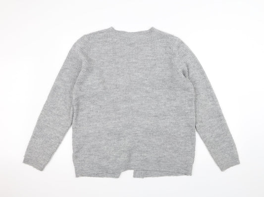 Love knitwear Womens Grey  Knit Jacket Coatigan Size 16