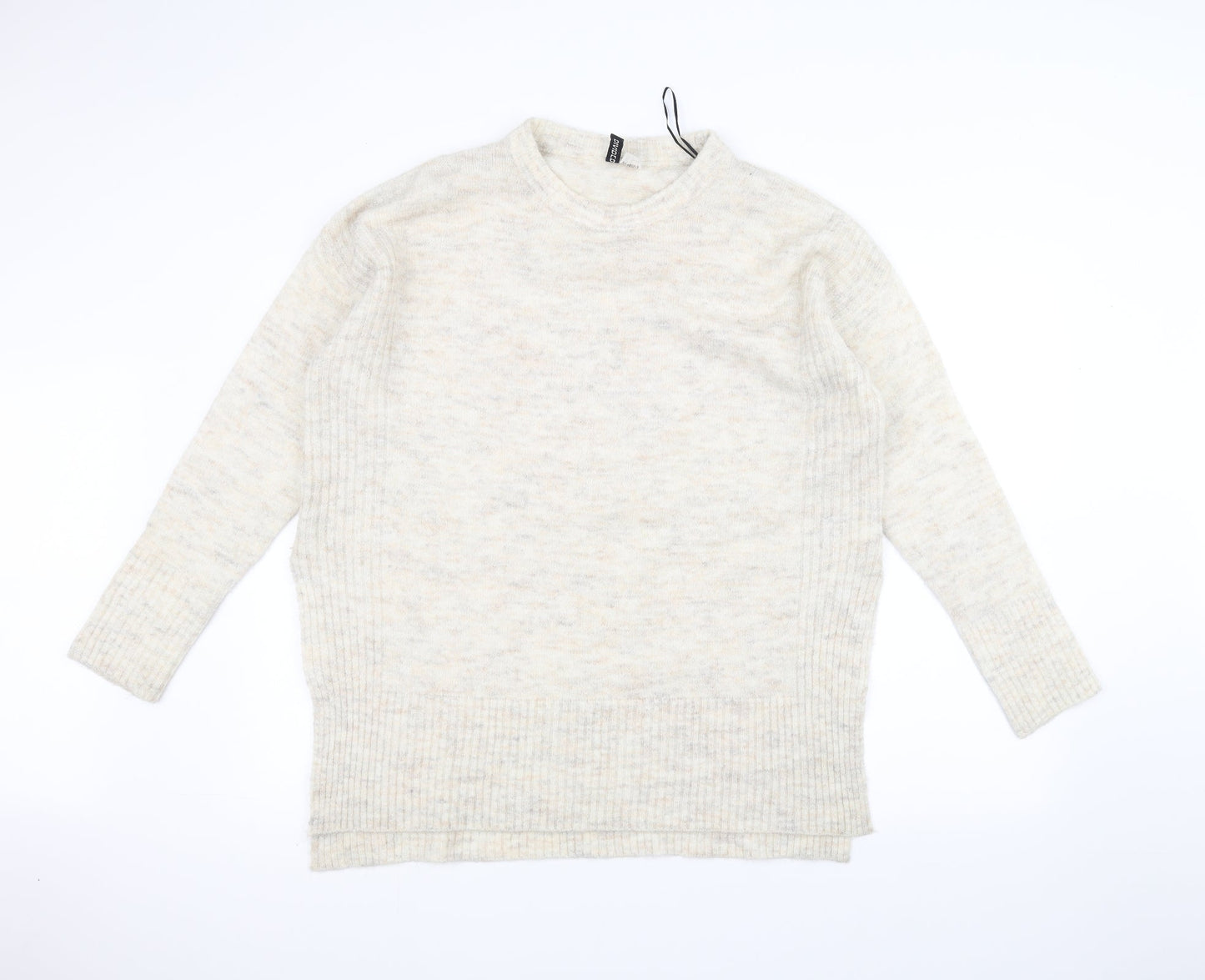 H&M Womens White   Pullover Jumper Size M