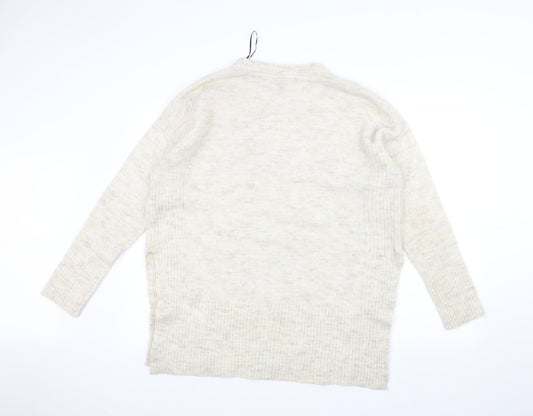 H&M Womens White   Pullover Jumper Size M