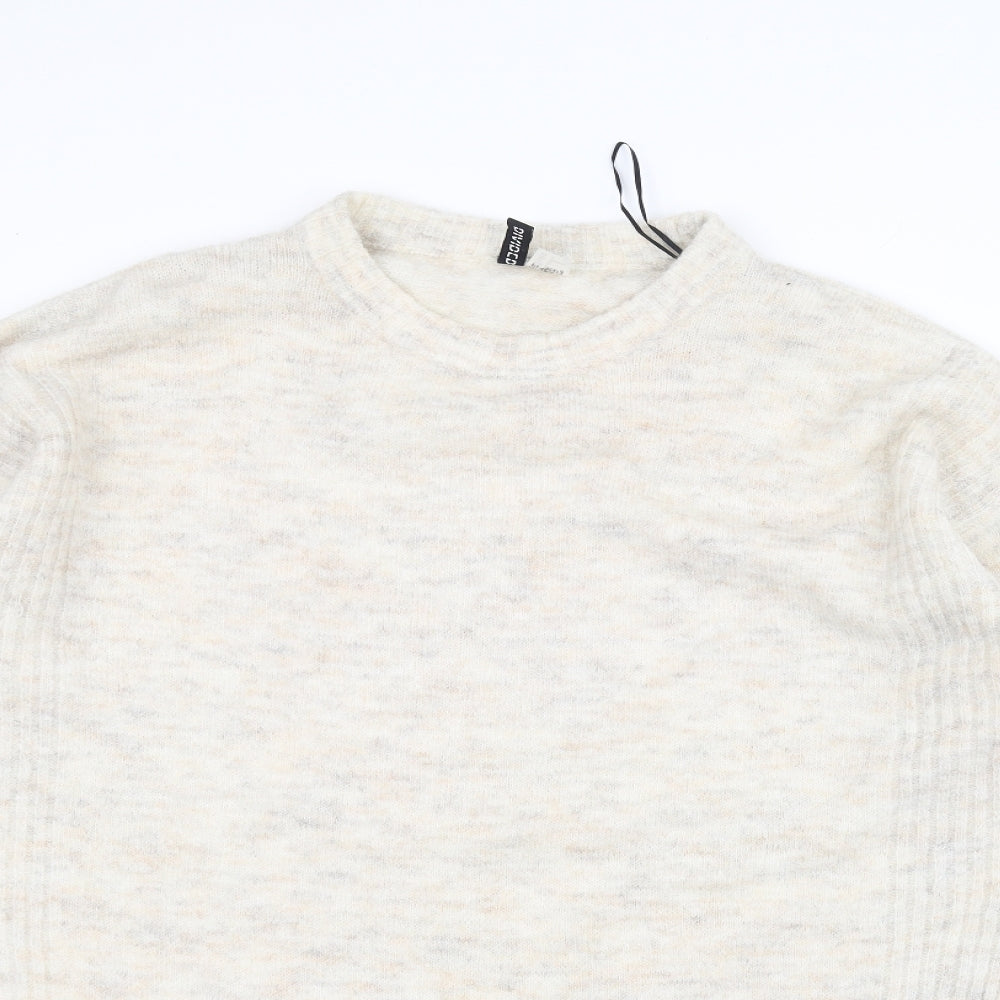H&M Womens White   Pullover Jumper Size M