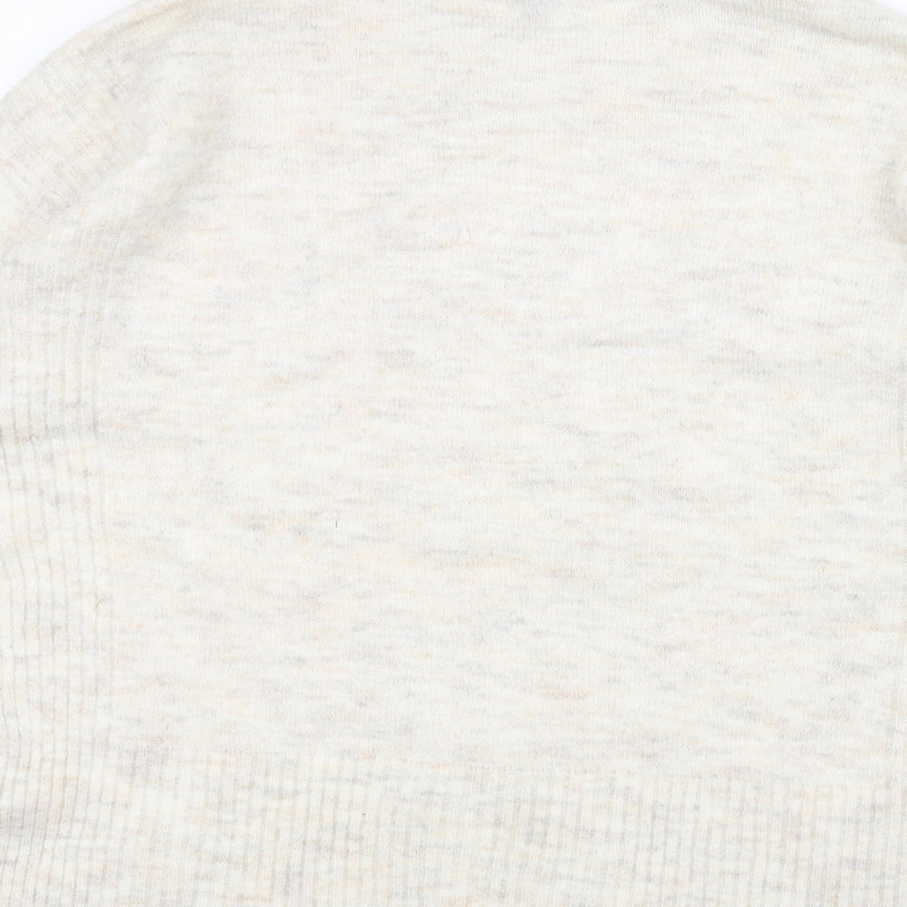 H&M Womens White   Pullover Jumper Size M