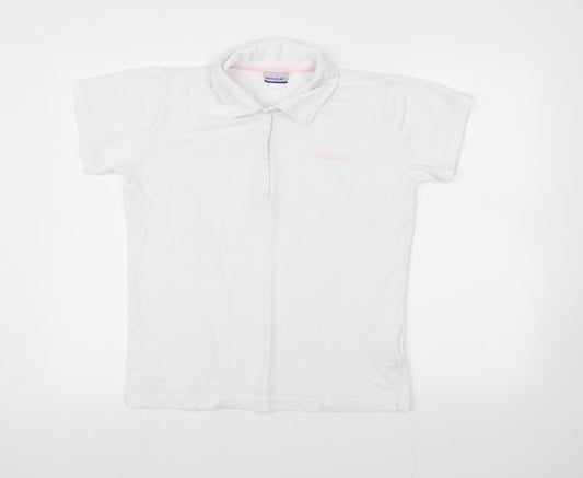 Reebok Girls White   Basic Polo Size 16 Years