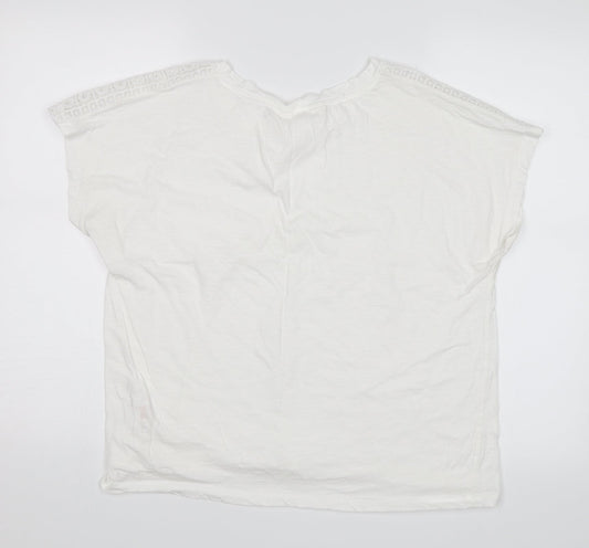 PrimRK Womens White   Basic T-Shirt Size L