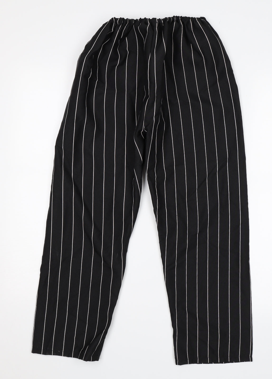 Preworn Womens Black Striped  Trousers  Size L L23 in