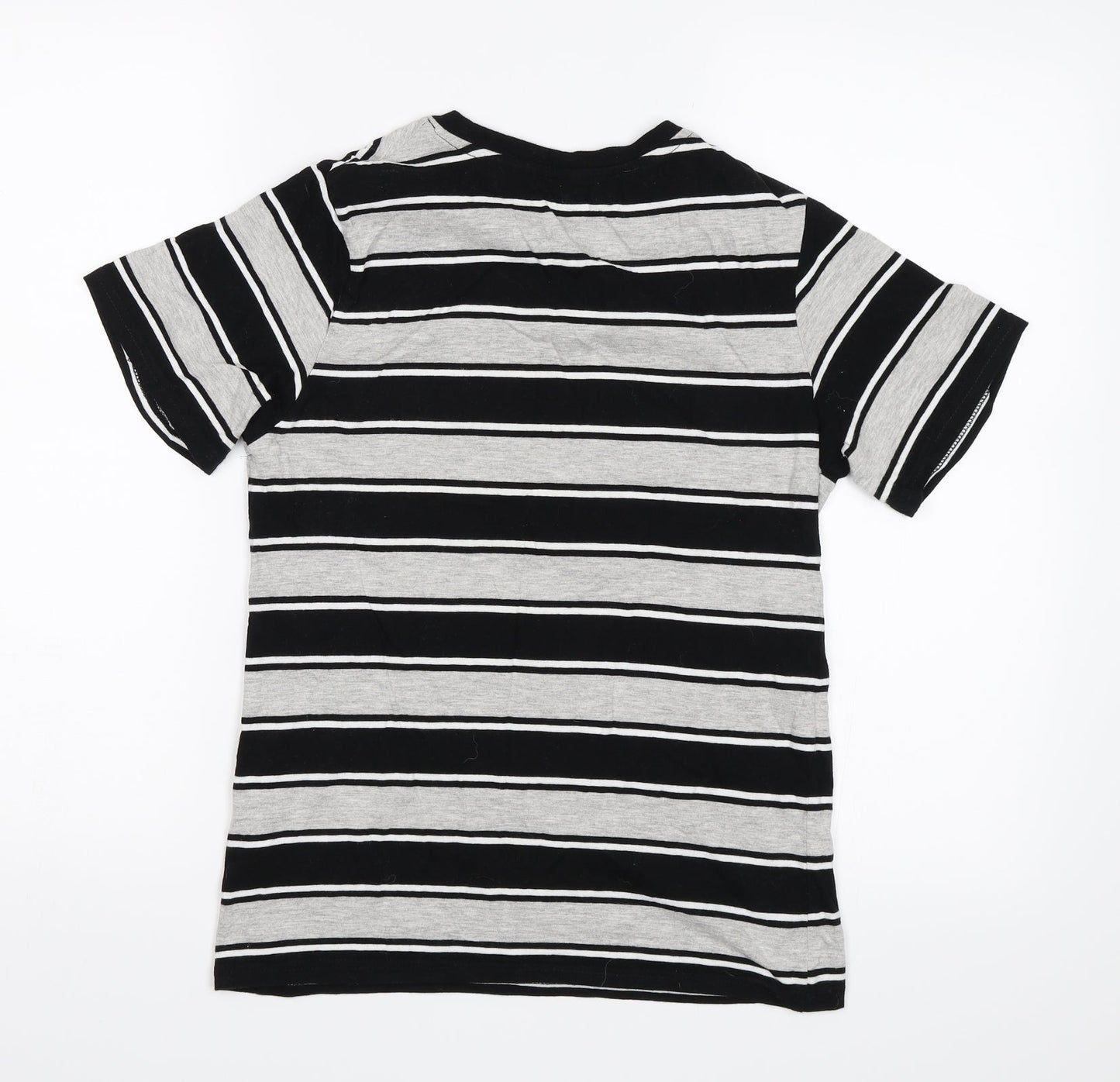 H&M Boys Grey Striped  Basic T-Shirt Size 10-11 Years