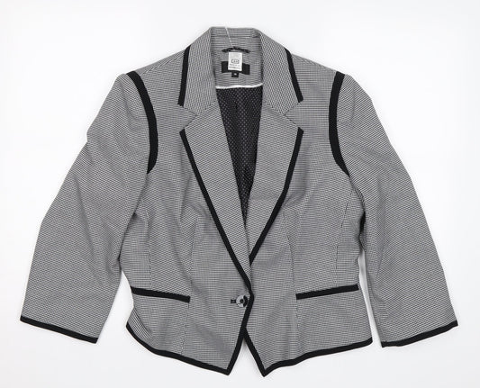 Preworn Womens Grey Check  Jacket  Size 16