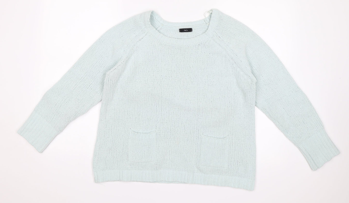 M&Co Womens Green   Pullover Jumper Size 14