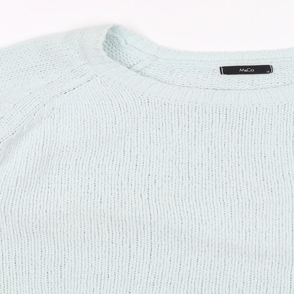 M&Co Womens Green   Pullover Jumper Size 14