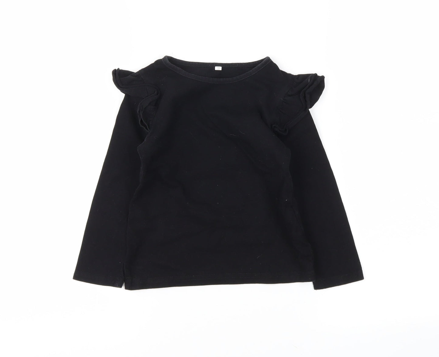 Preworn Girls Black   Basic T-Shirt Size 8-9 Years