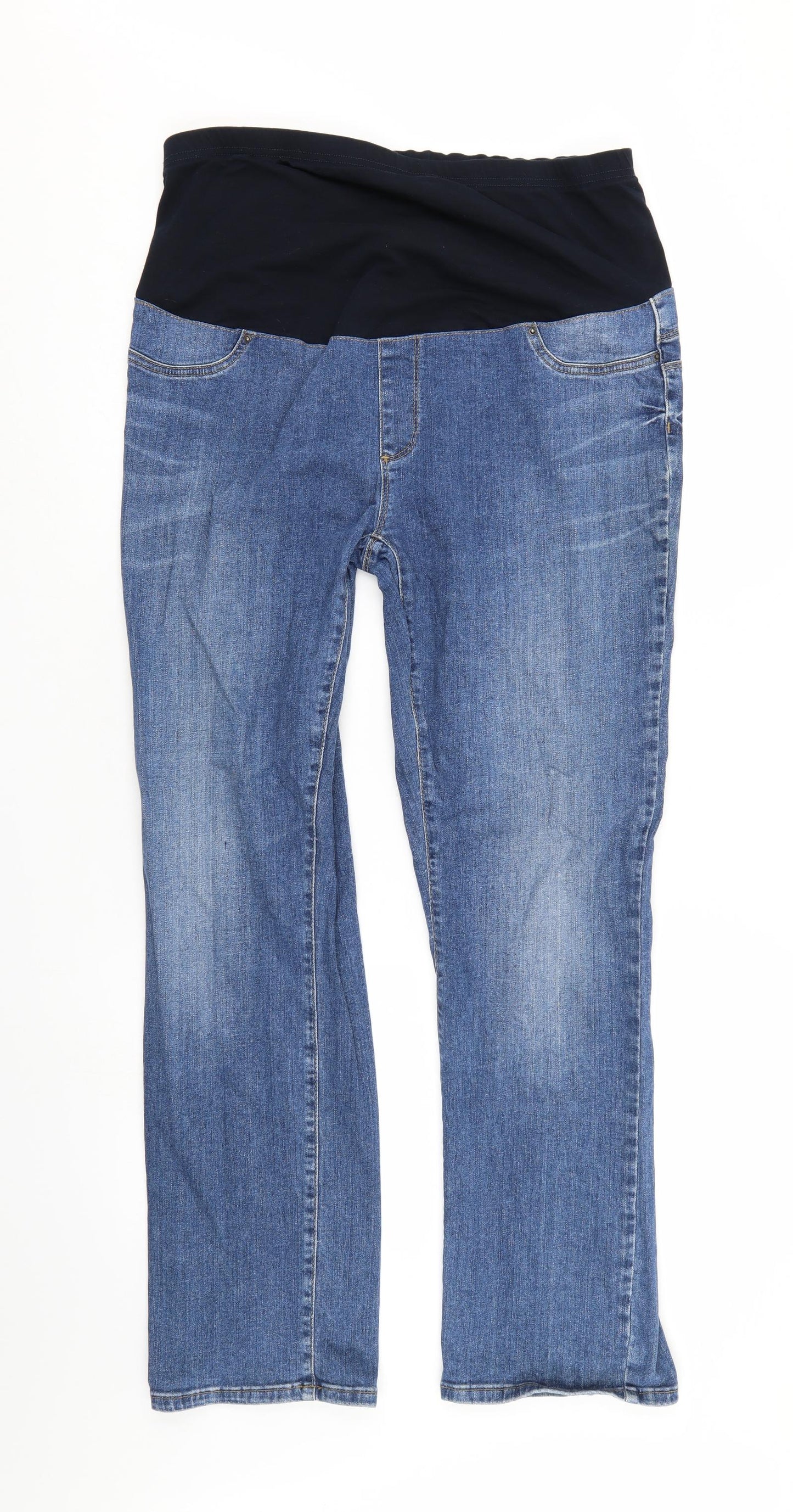 mamas & papas Womens Blue  Denim Straight Jeans Size 4 L29 in - Maternity