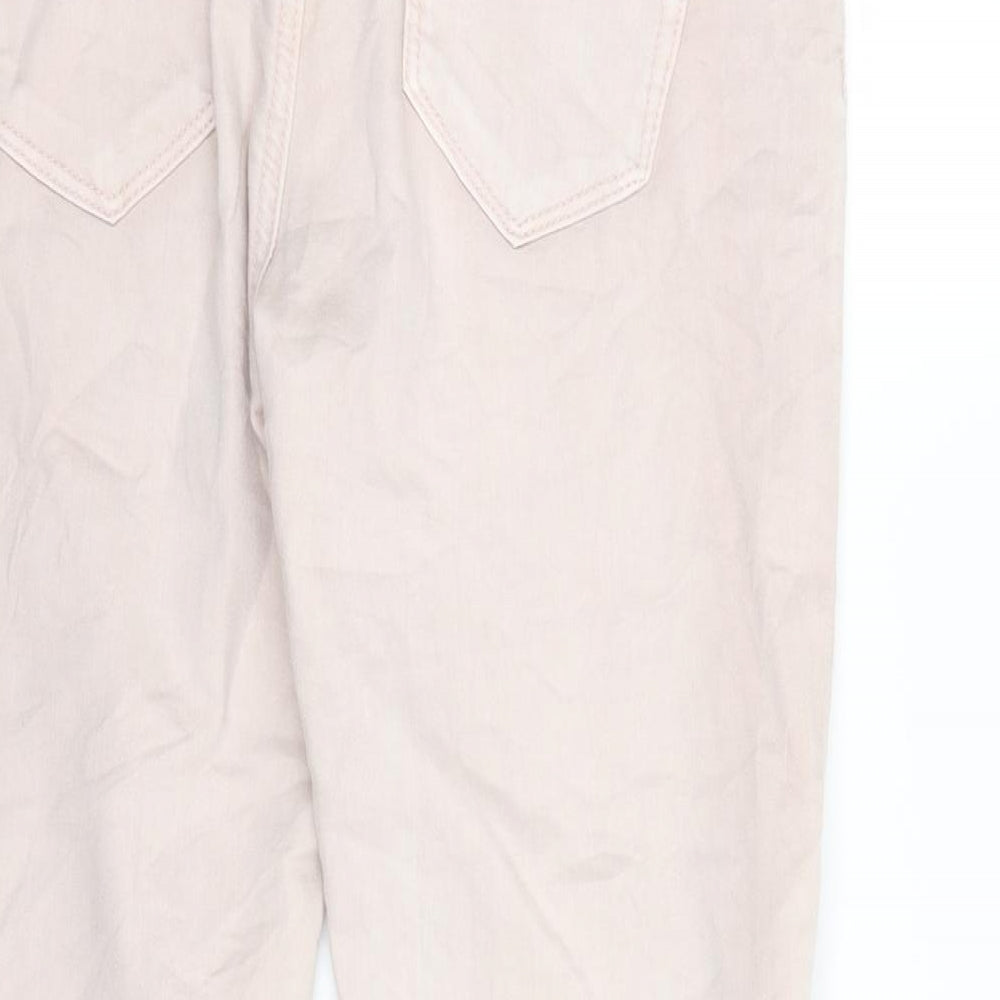 Preworn Womens Pink  Denim Straight Jeans Size 28 in L24 in - Faded Pink colour