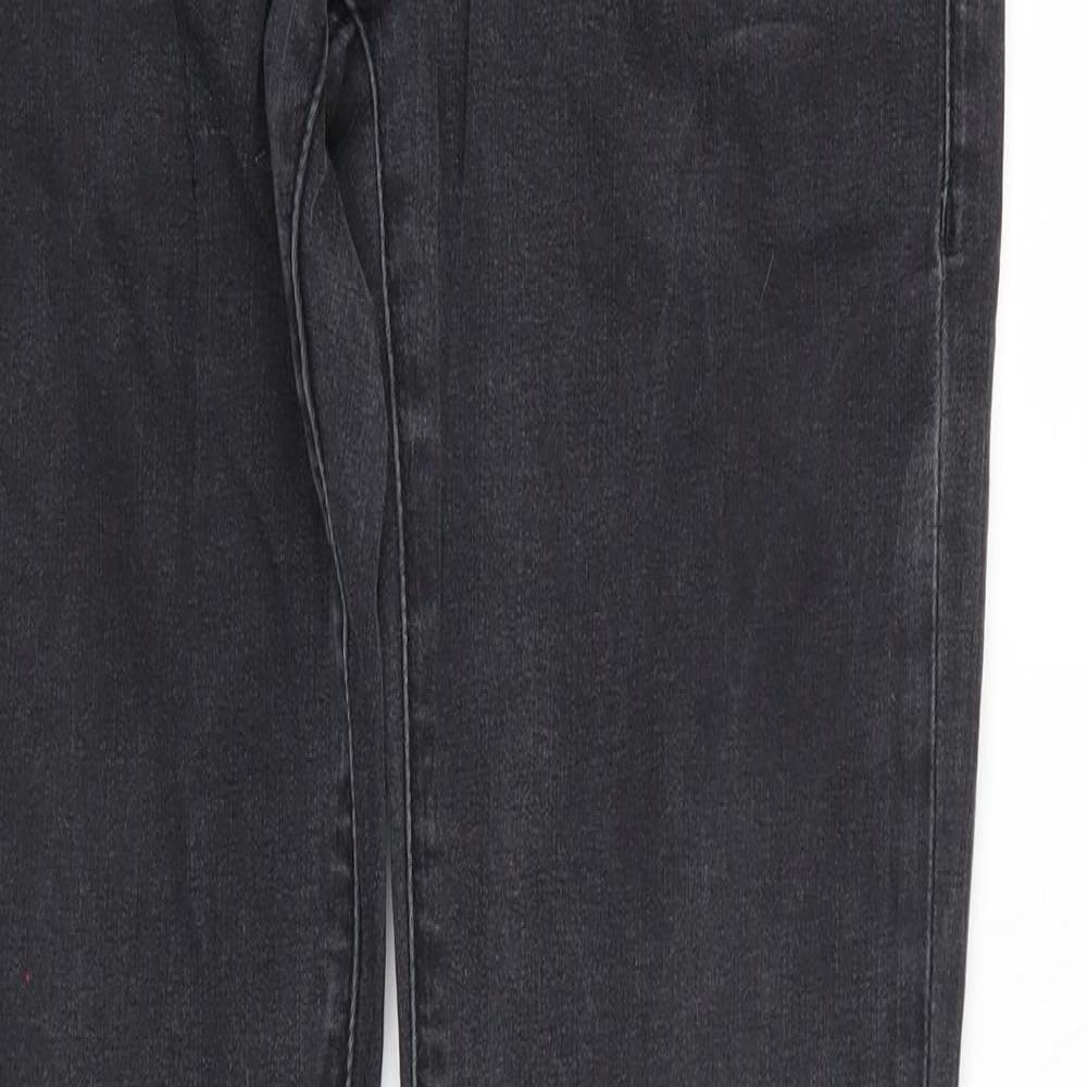 Top Shop Mens Black  Denim Tapered Jeans Size 28 L32 in
