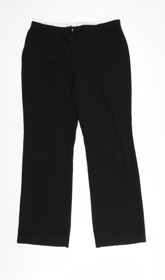 Preworn Womens Black   Trousers  Size 34 in L30 in