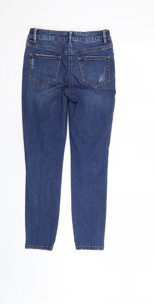/Denim Womens Blue  Denim Tapered Jeans Size 8 L25 in