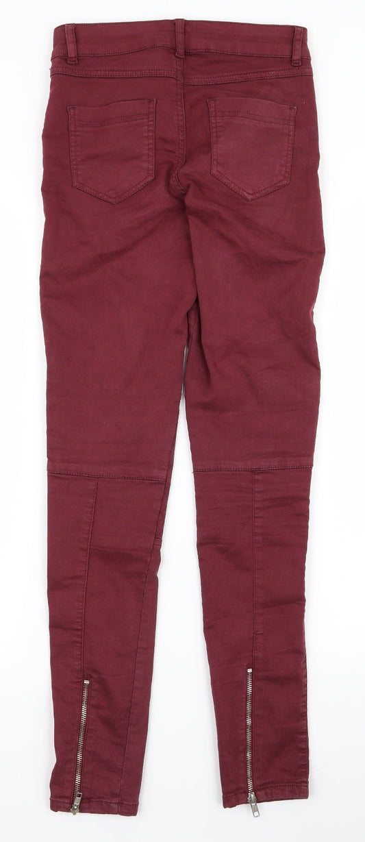 Topshop Womens Red   Trousers  Size 8 L28 in