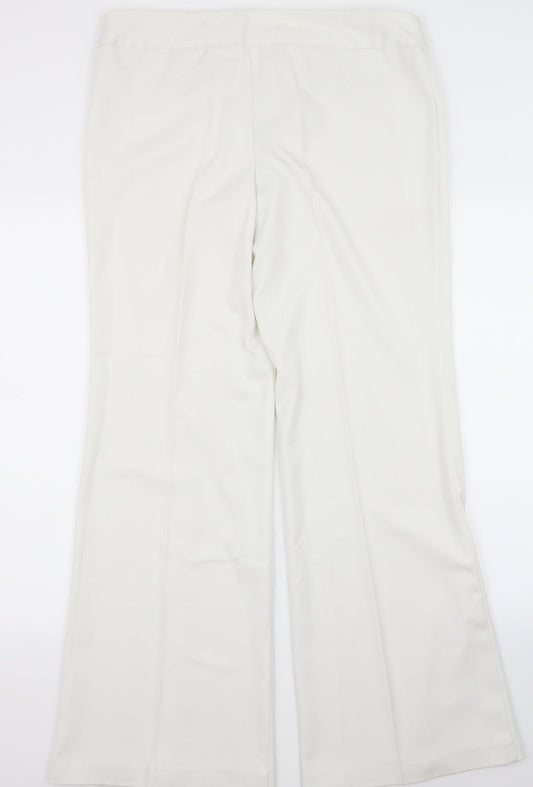 elam Womens White   Trousers  Size 14 L30 in