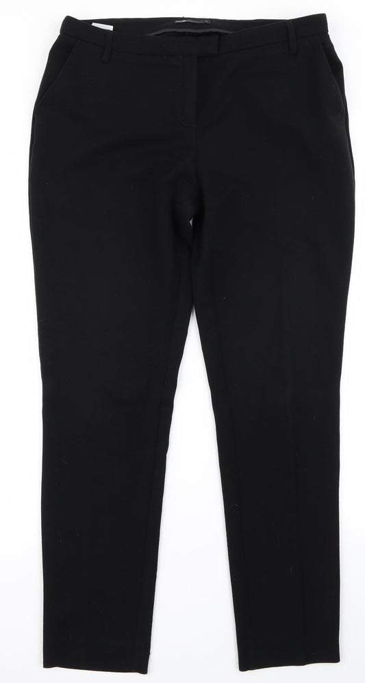 Preworn Womens Black   Trousers  Size 32 L28 in