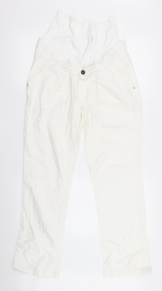 nopp;es Womens White   Trousers  Size S L26 in