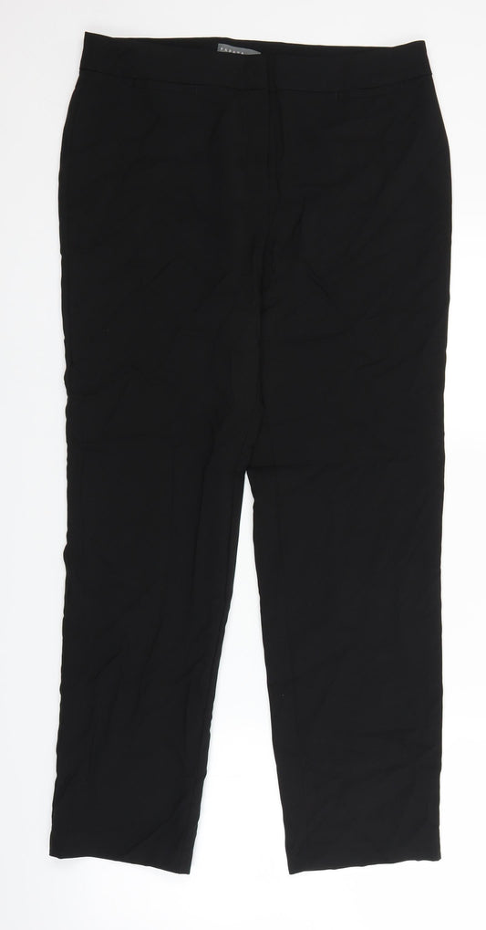 Papaya Womens Black   Trousers  Size 12 L28 in