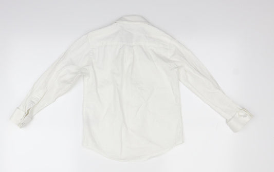 Marks and Spencer Boys White   Basic Button-Up Size 8 Years