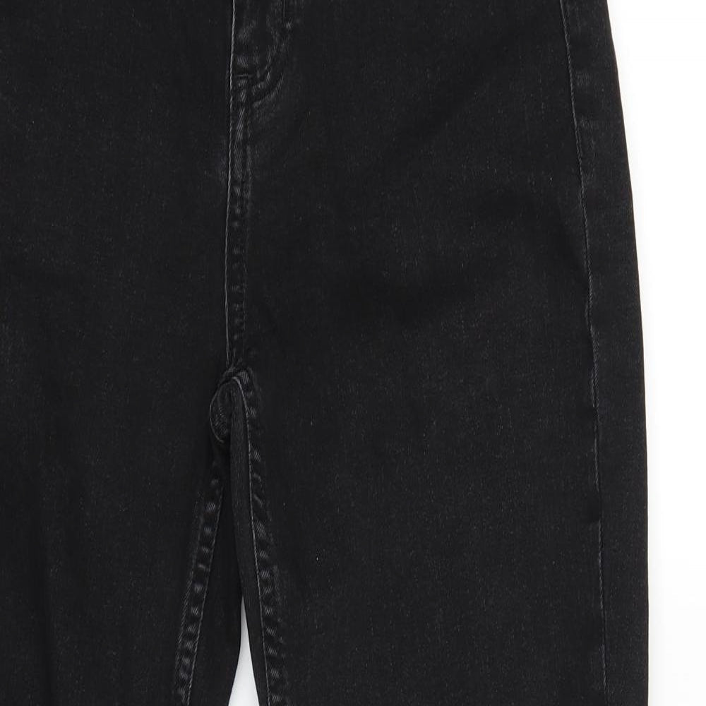 H&M Womens Black  Denim Straight Jeans Size 6 L26 in