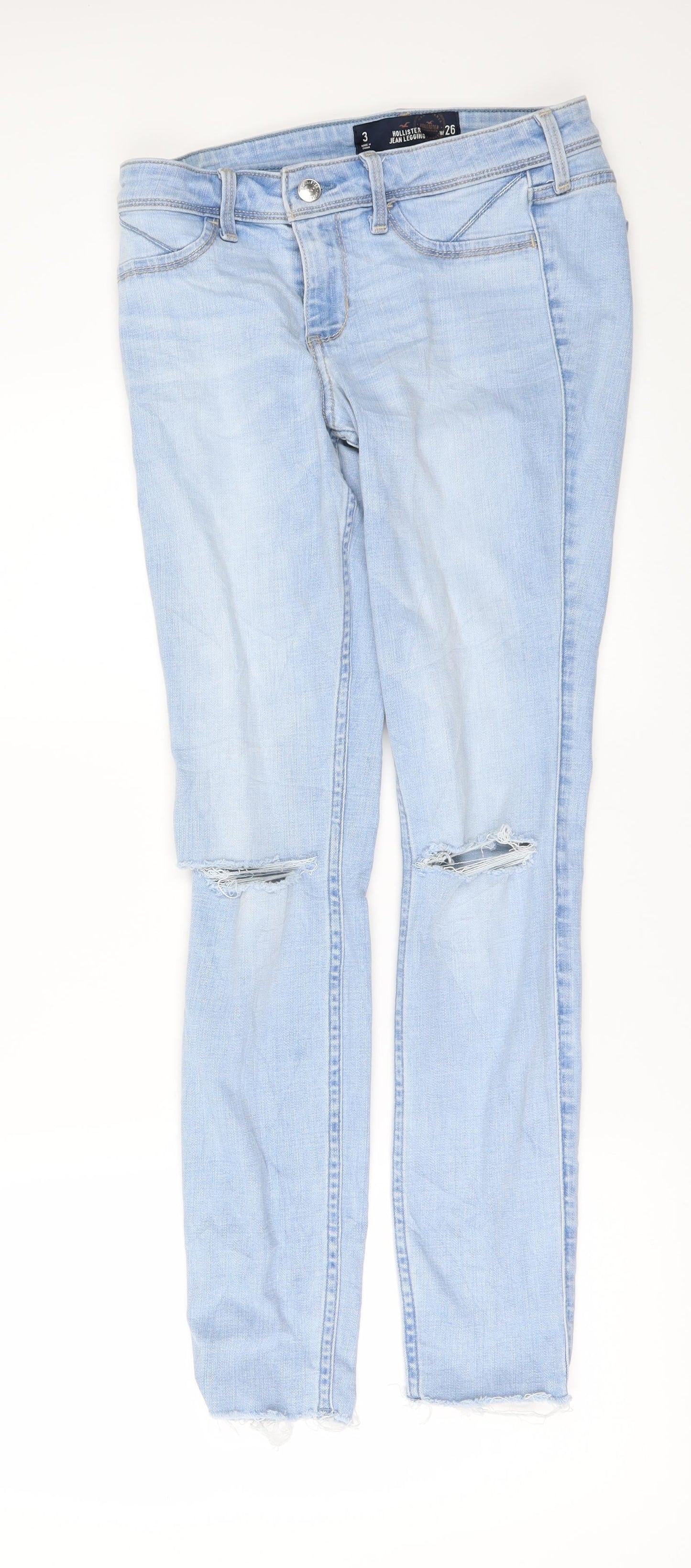 Hollister Womens Blue  Denim Skinny Jeans Size 26 in L31 in