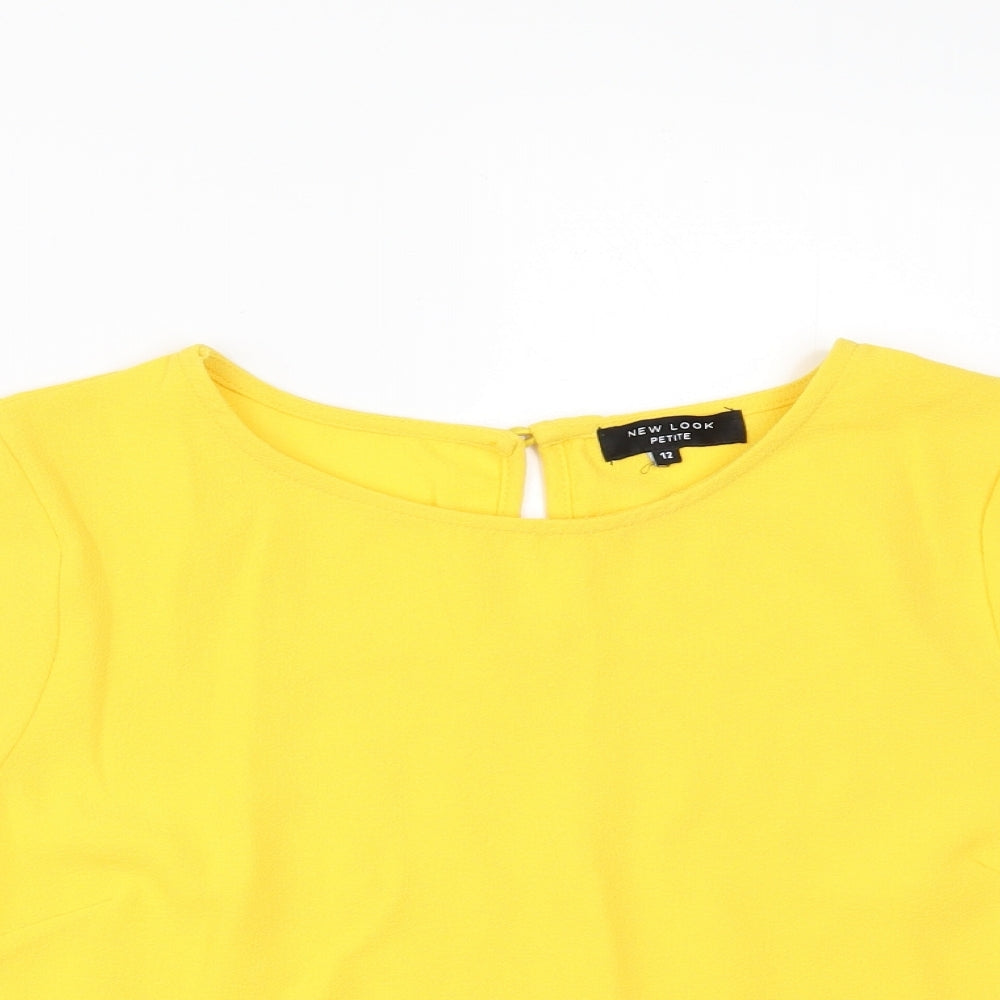 New Look Womens Yellow   Tunic Blouse Size 12