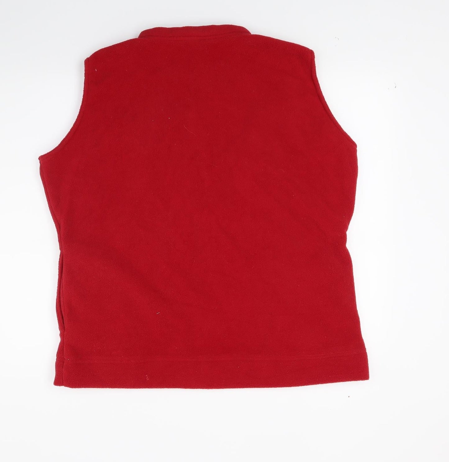 isle Womens Red  Fleece Gilet Coat Size L