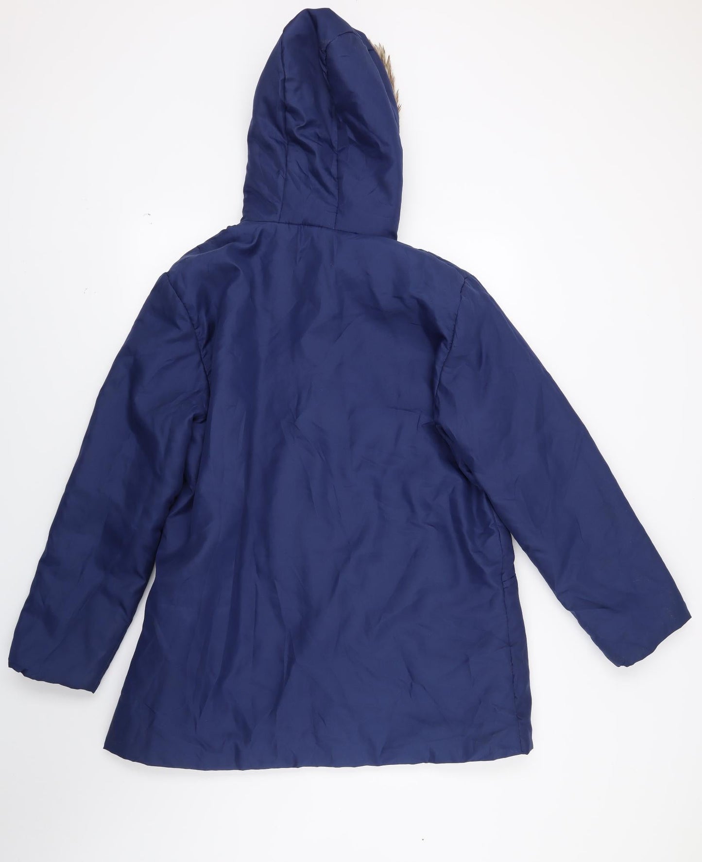 Anne De Lancay Womens Blue   Parka Coat Size M