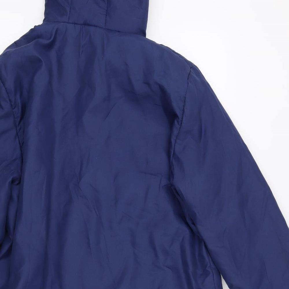 Anne De Lancay Womens Blue   Parka Coat Size M