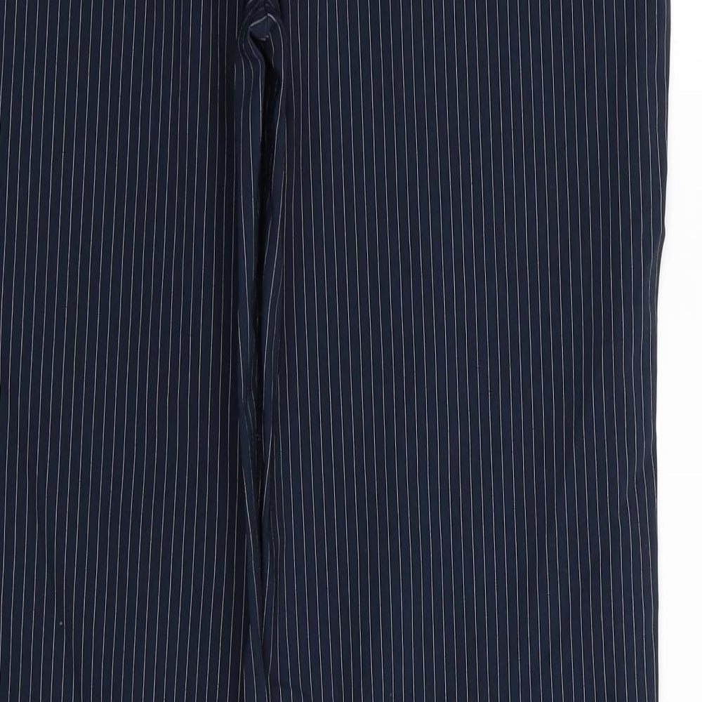 Etam Womens Blue Striped  Trousers  Size 16 L30 in