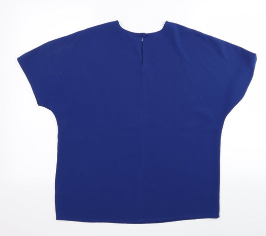 Preworn Womens Blue   Basic T-Shirt Size 12